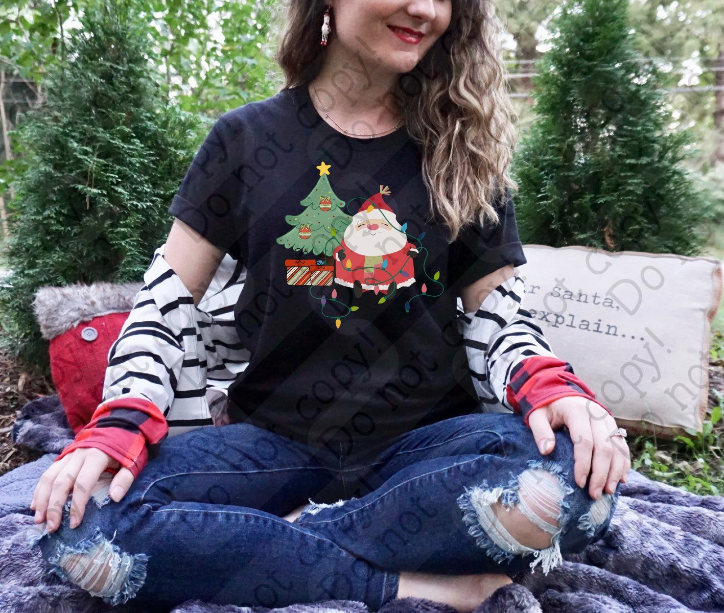 12-401 Santa Claus Festive tee
