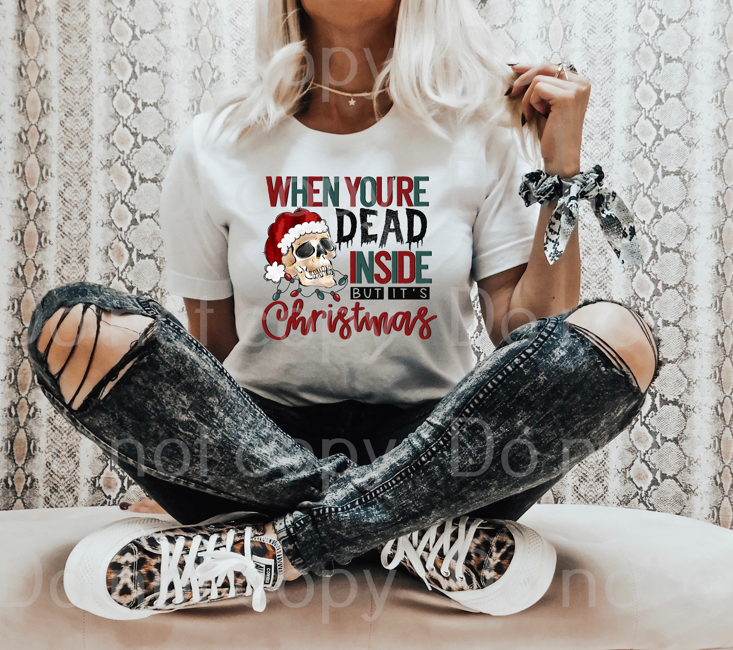 12-40 When You're Dead Inside But It's Christmas Completed Tee