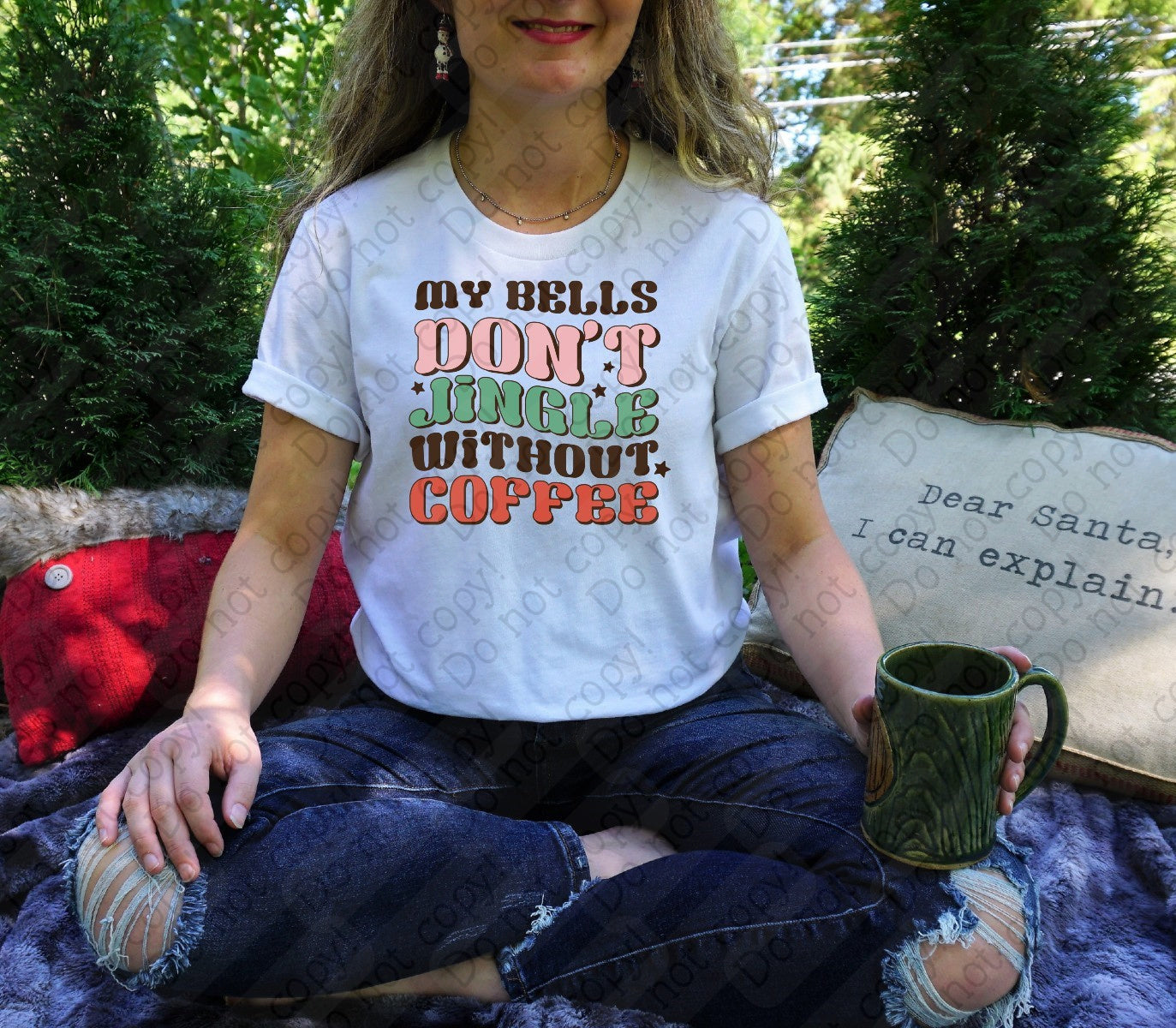 12-427 My Bells Don't Jingle Without Coffee tee