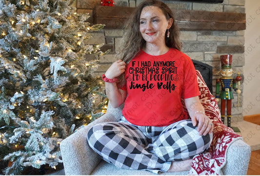 12-441 If I had Any More Christmas Spirit, I'd Be Pooping Jingle Bells tee
