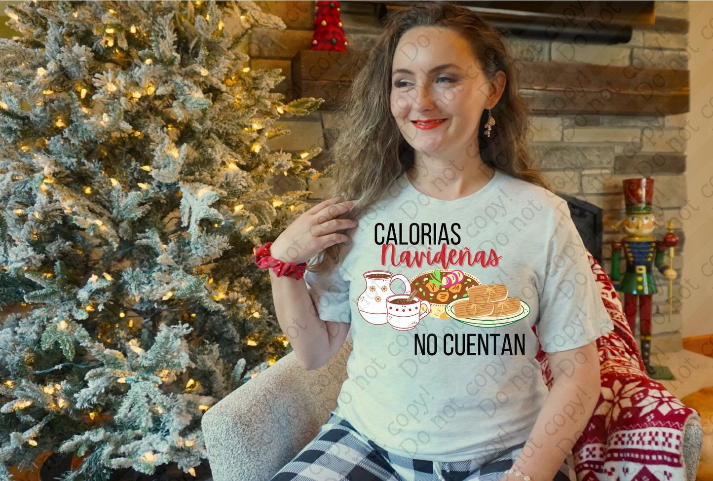 12-447 Calorias navidenas no Cuentan tee