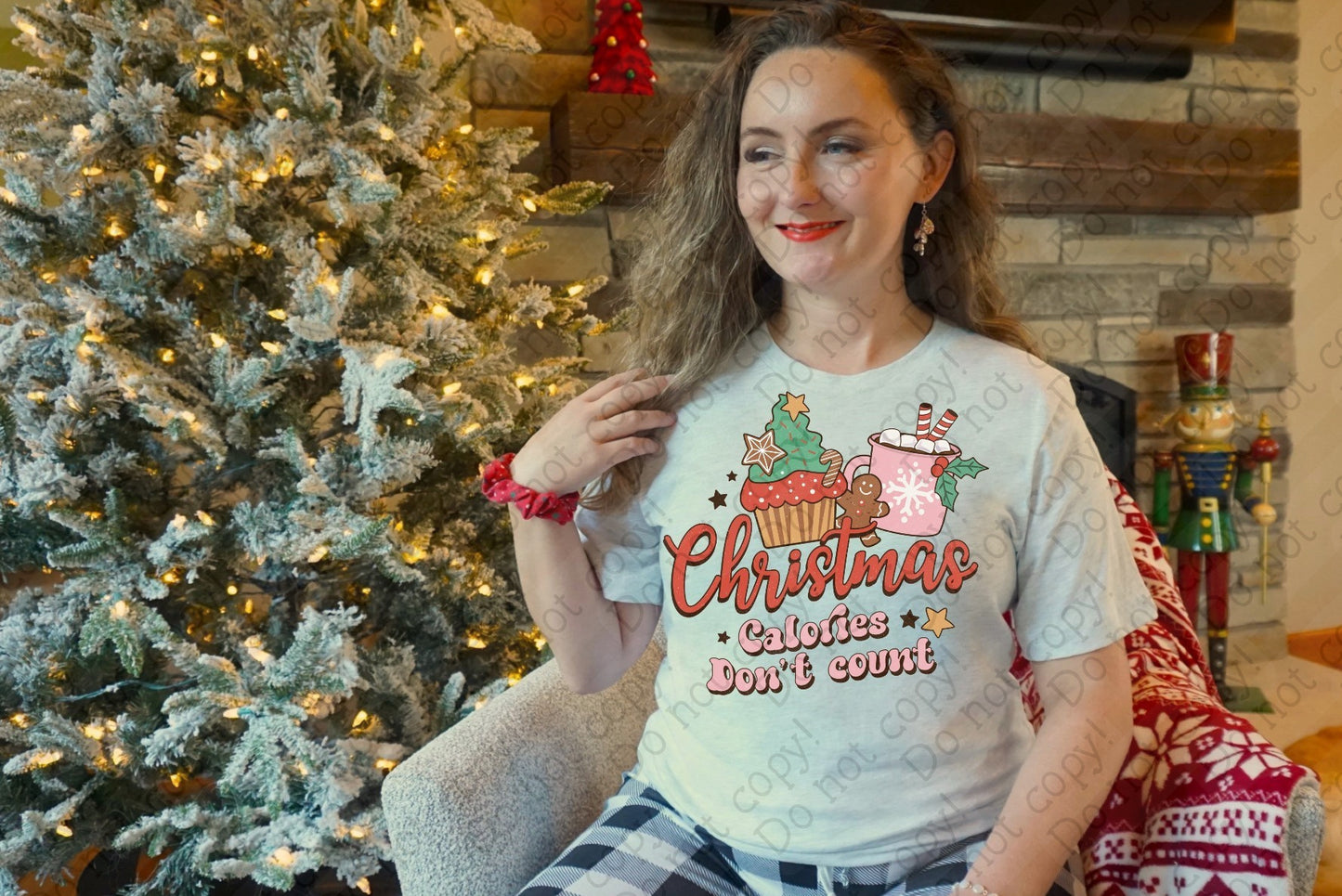 12-448 Christmas Calories Don't Count tee