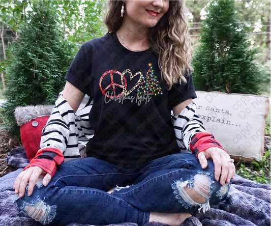 12-450 Christmas Lights tee