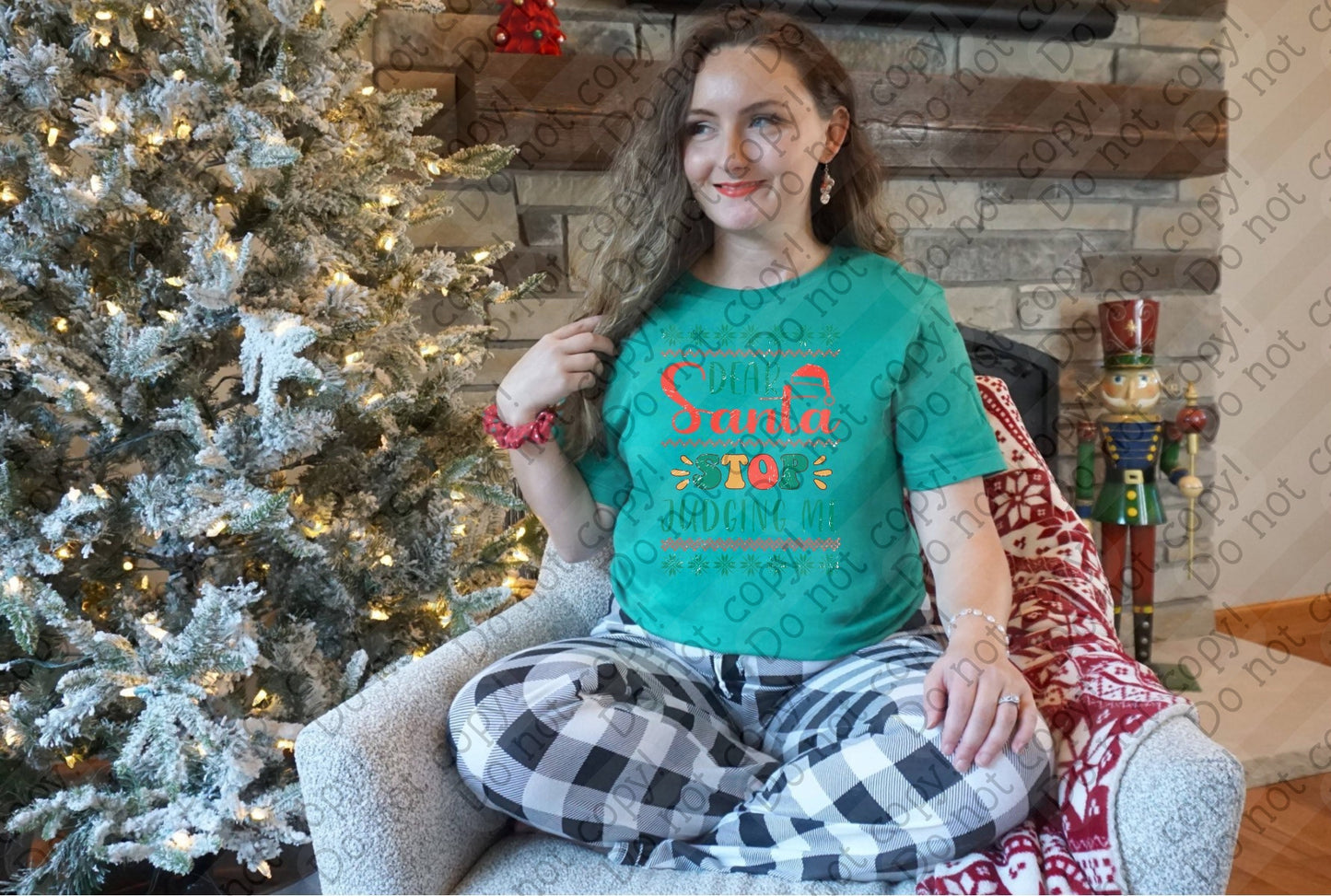 12-453 Dear Santa Stop Judging Me tee