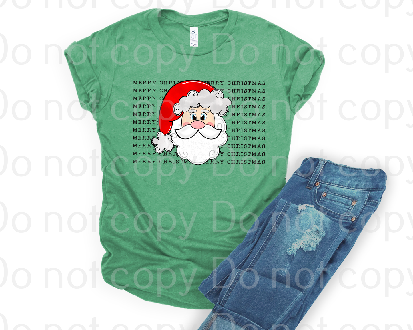 12-45 Merry Christmas Santa Completed Tee