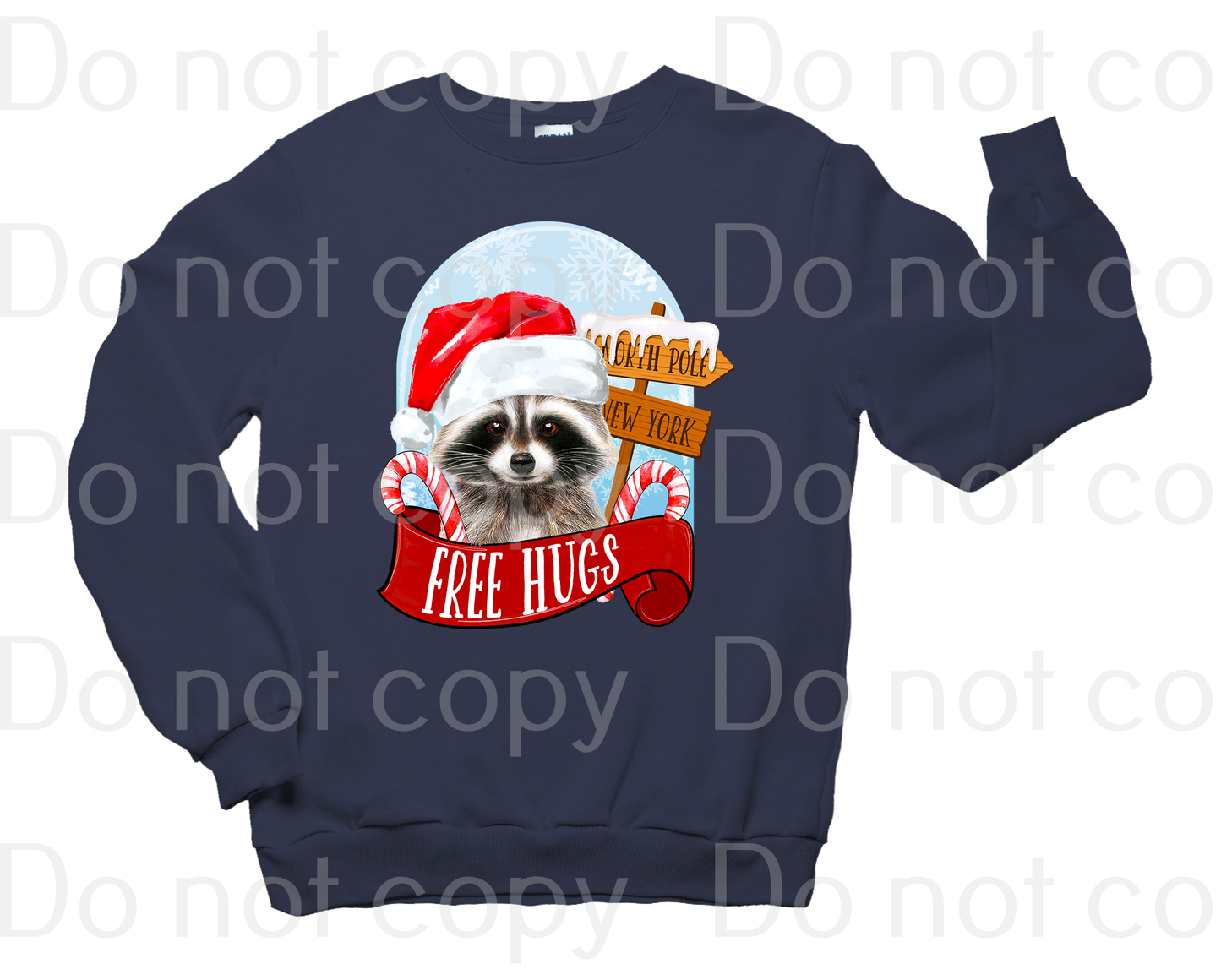 12-48 Free Hugs Raccoon Completed Tee