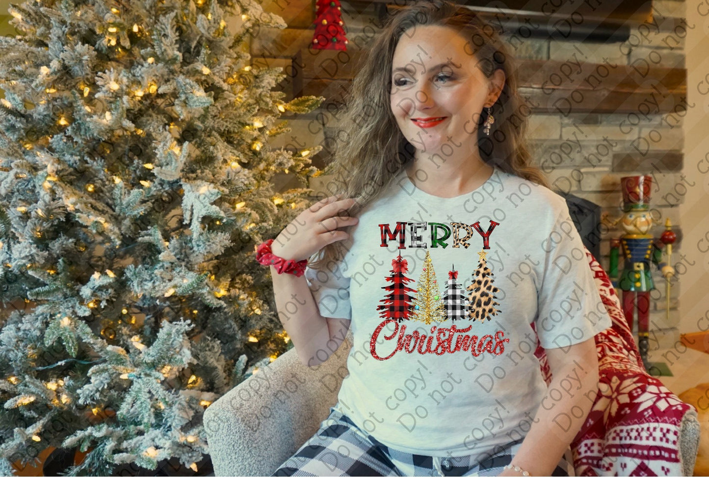 12-499 Merry Christmas Trees tee
