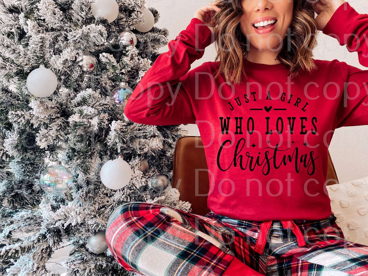 12-50 Just A Girl Who Loves Christmas Tee