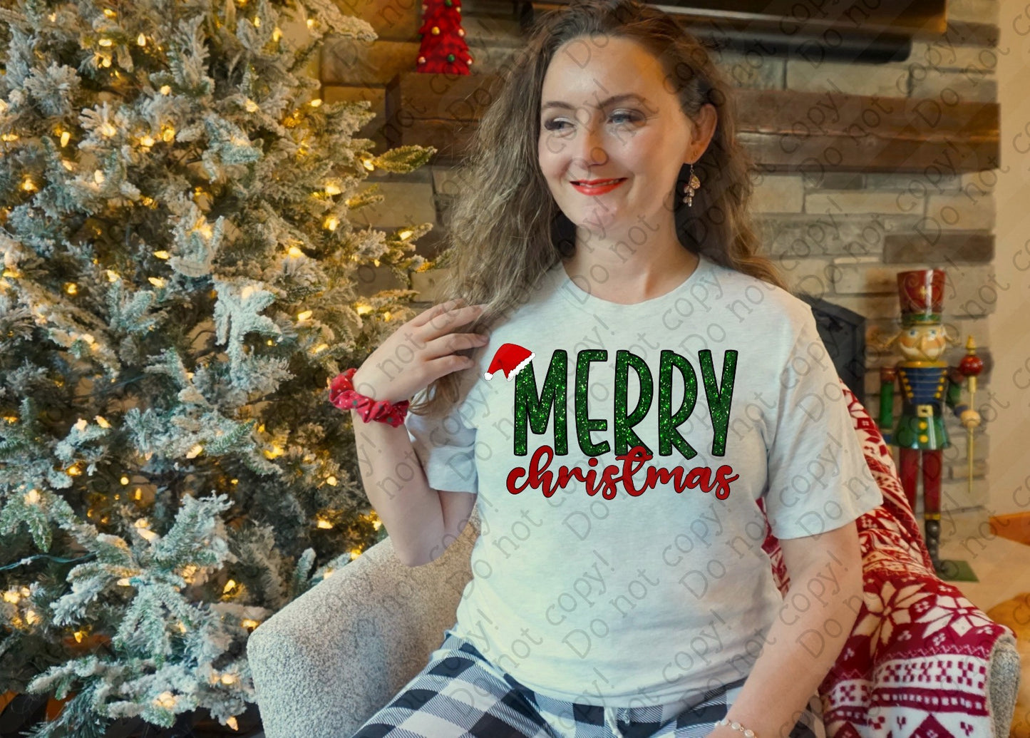 12-530 Sparkly Merry Christmas tee