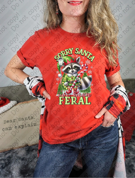 12-536 Sorry Santa, I_ve been Feral tee