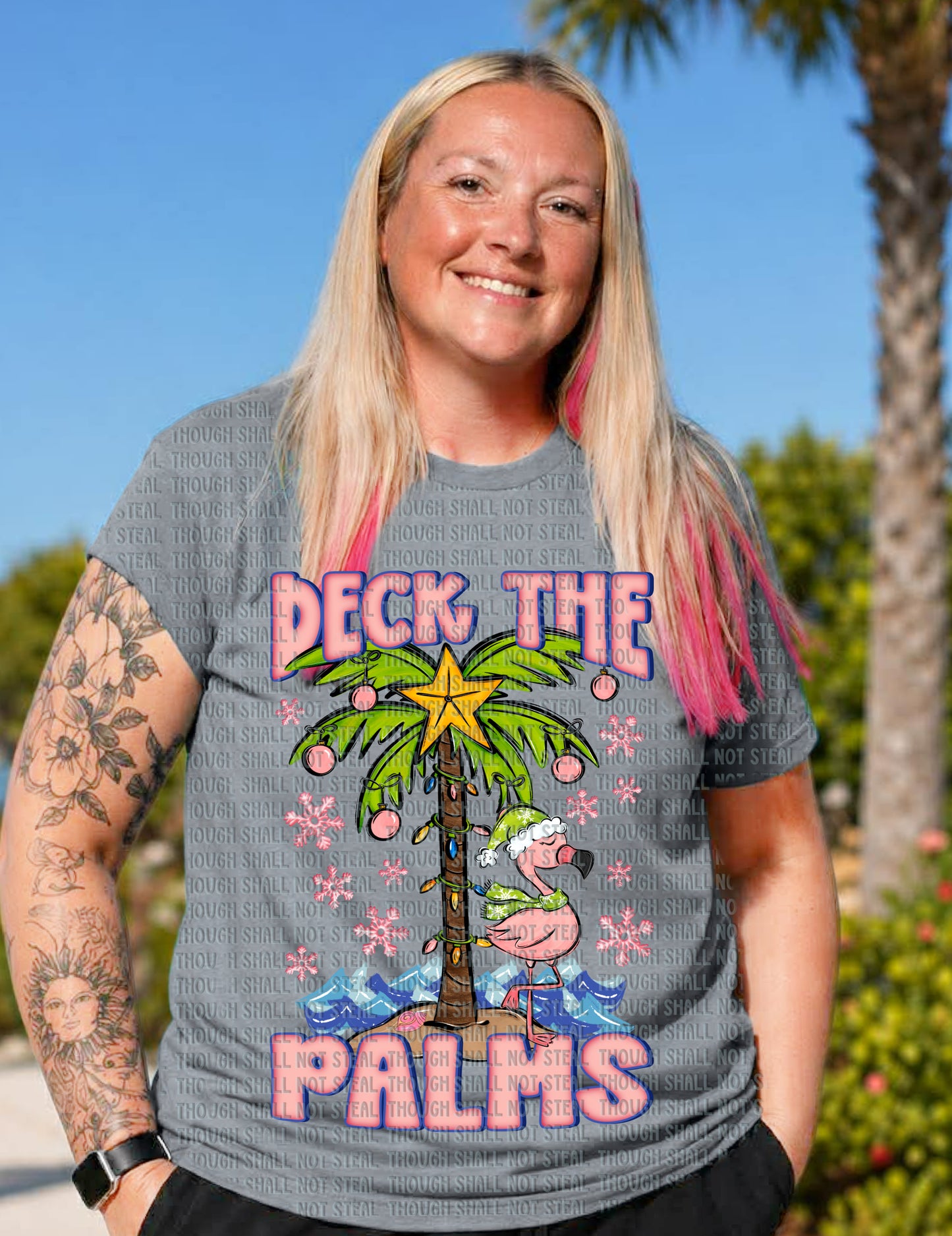 12-547 Deck the Palms tee