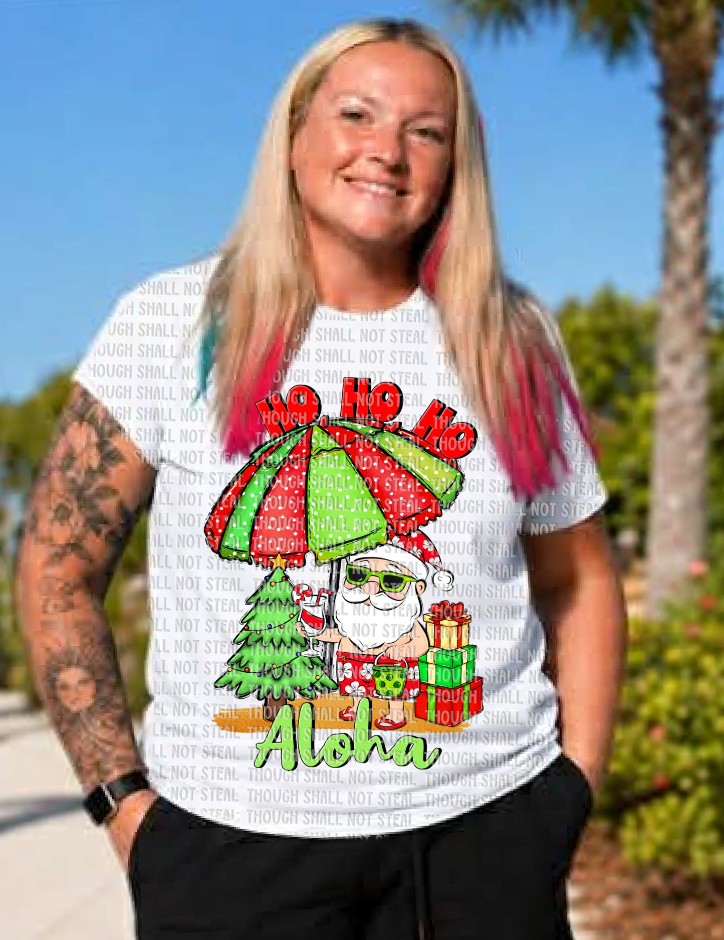 12-548 Ho Ho Ho Aloha tee