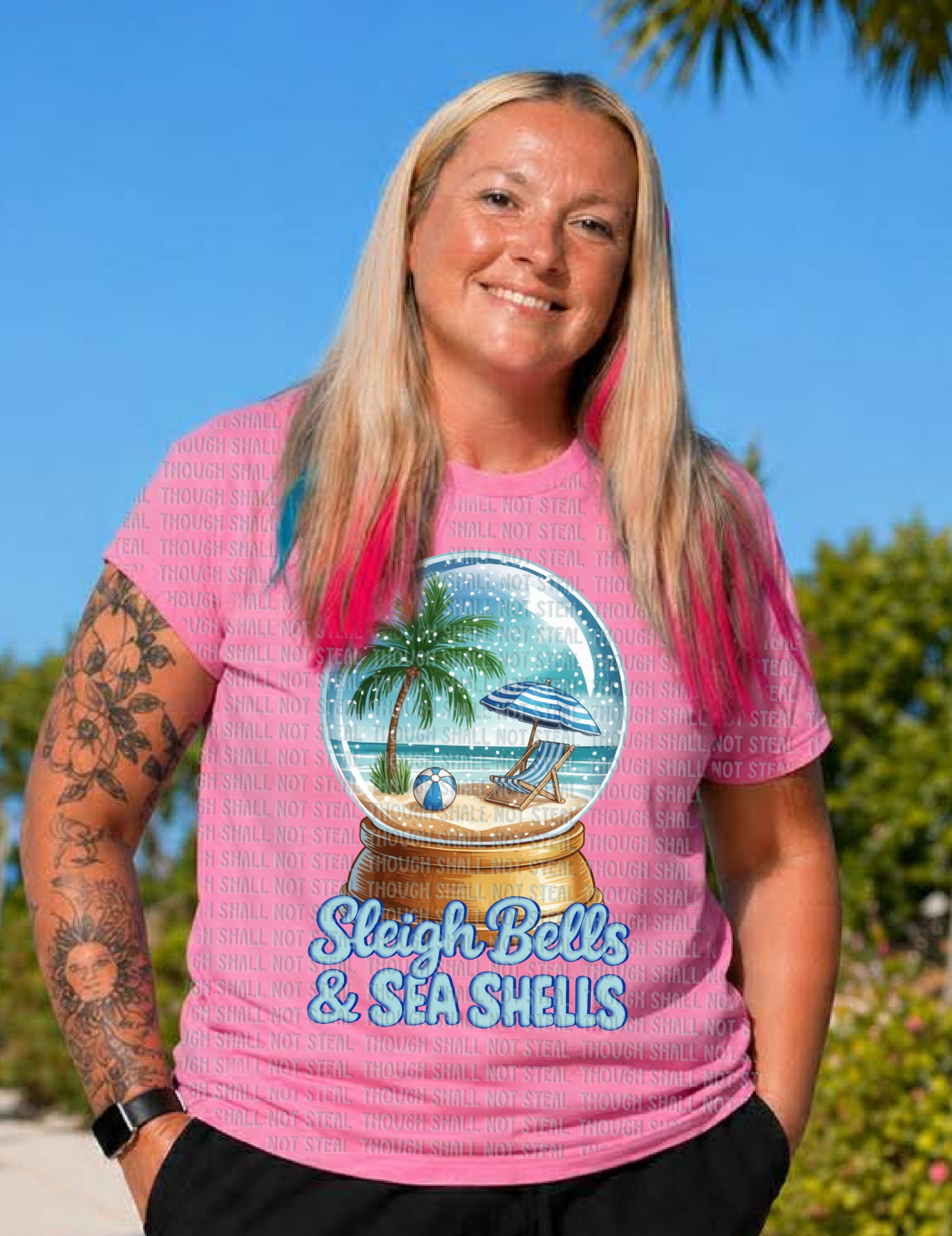 12-550 Sleigh Bells and Sea Shells tee