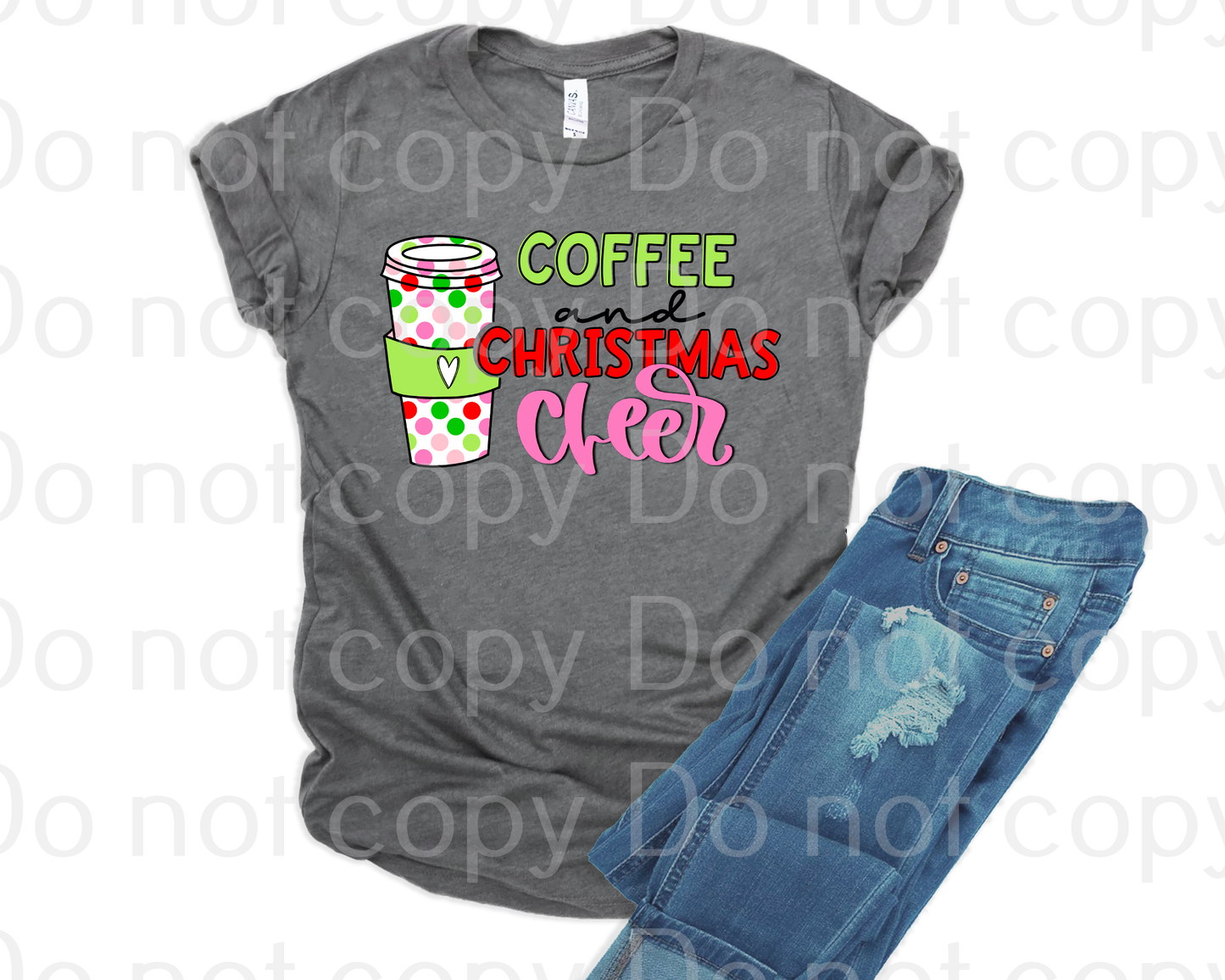 12-55 Coffee And Christmas Cheer Completed Tee