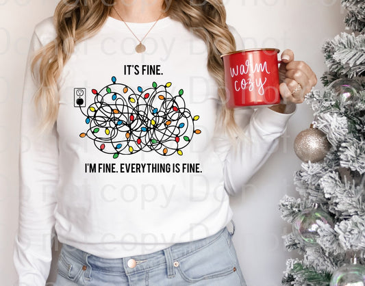 12-59 It's Fine I'm Fine Everything Is Fine Completed Tee