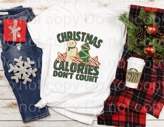 12-61 Christmas Calories Don't Count Completed Tee