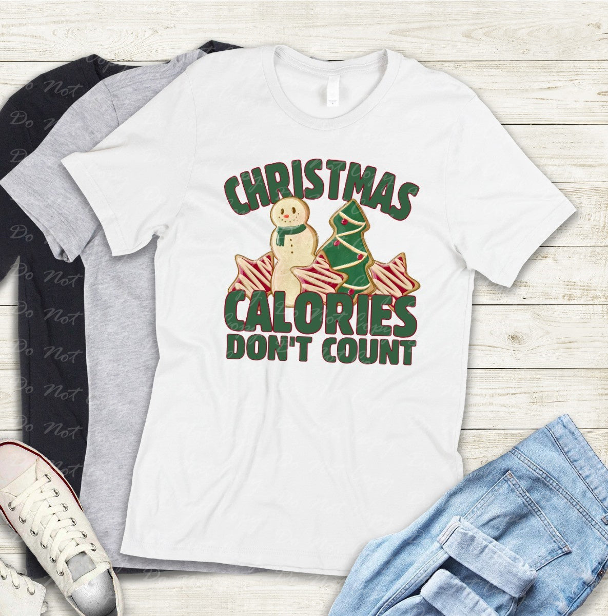 12-61 Christmas Calories Don't Count Tee