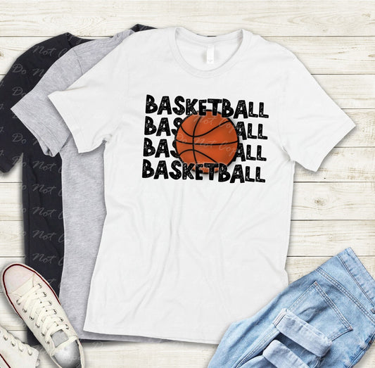 13-05 Basketball Stack Tee