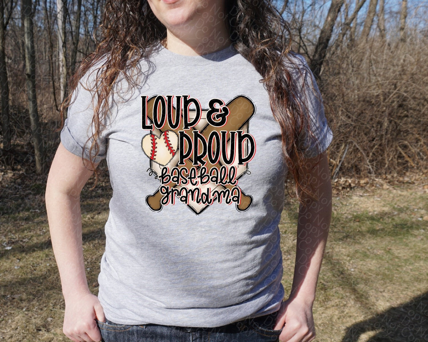 13-101 loud and proud baseball grandma tee