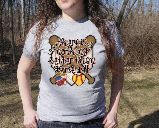 13-102 there is nothing better than gameday softball tee
