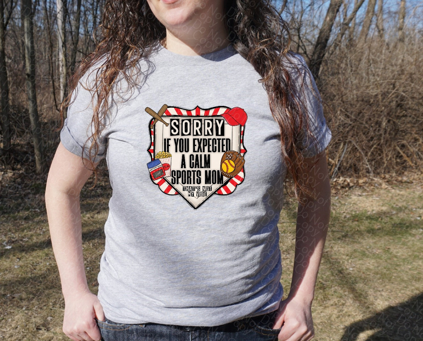 13-105 calm sports mom softball tee