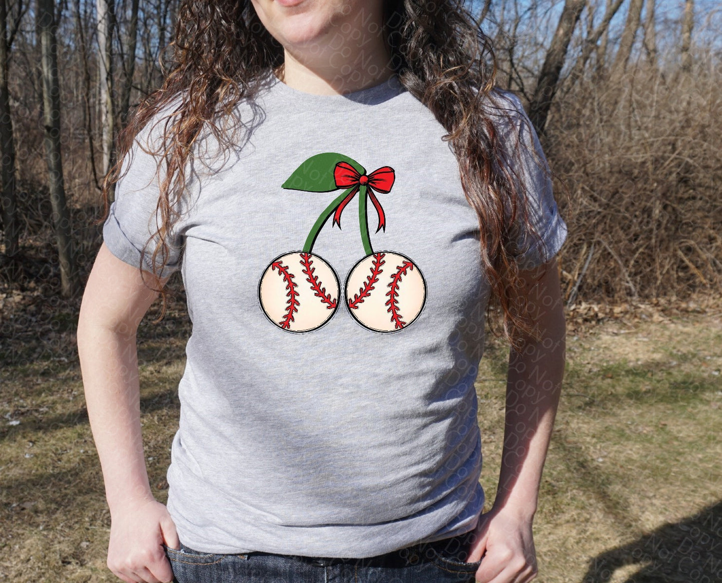 13-109 baseball cherries tee