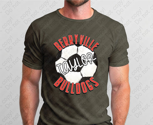 13-118 Soccer Custom Color, Team Name and Personalization tee