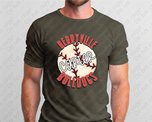 13-122 Baseball Custom Color, Team Name and Personalization tee