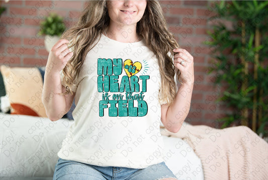 13-140 Softball My Heart is on that Field tee