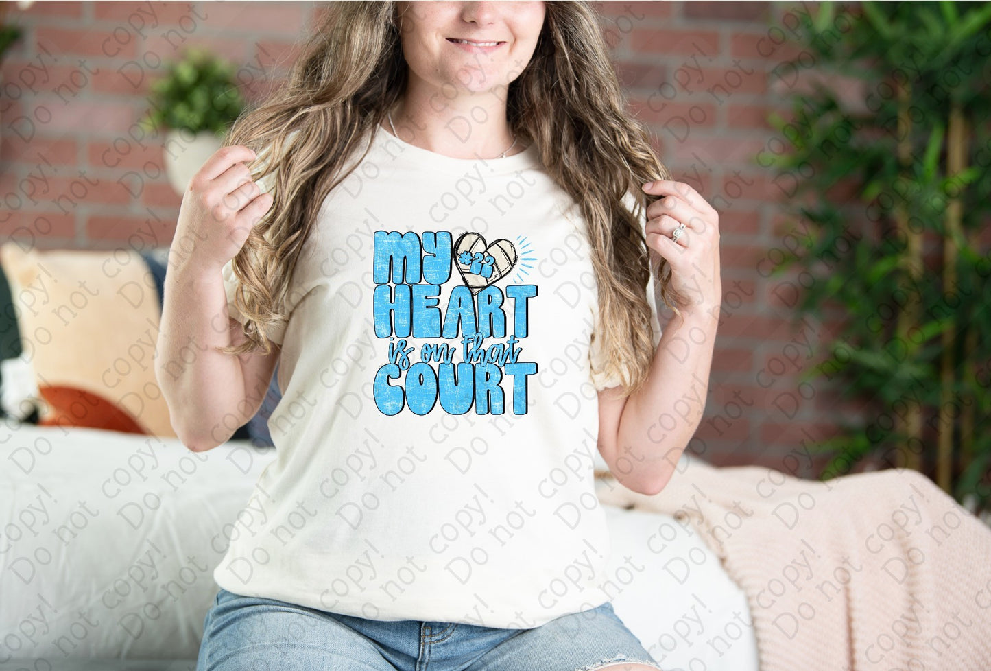 13-142 Volleyball My Heart is on that Court tee