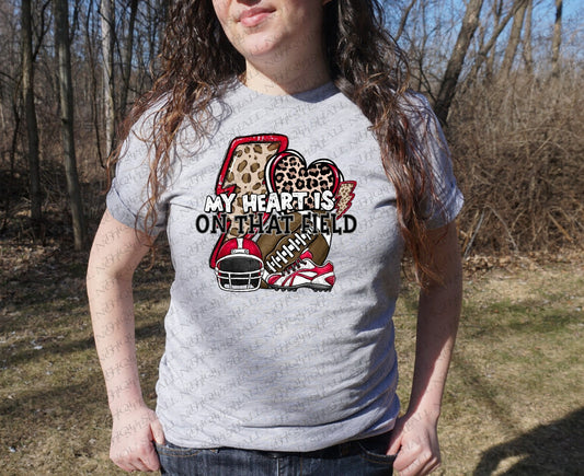 13-146 My Heart is on that Field (Choose Color) tee