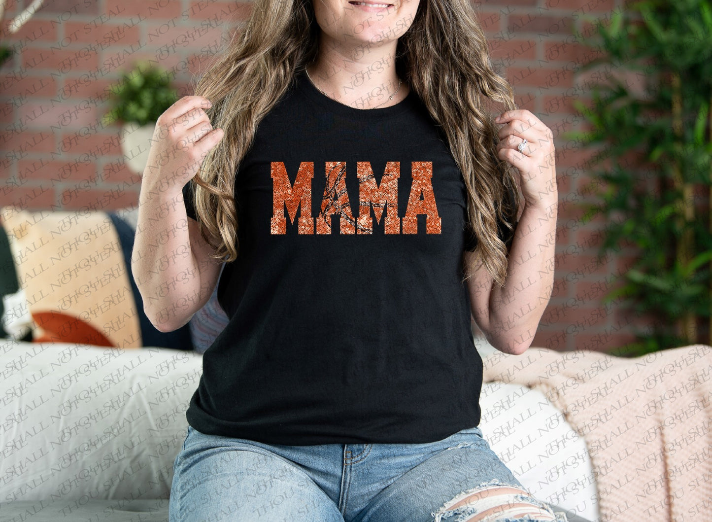 13-149 Glitter Sequin Mama (Choose One) tee