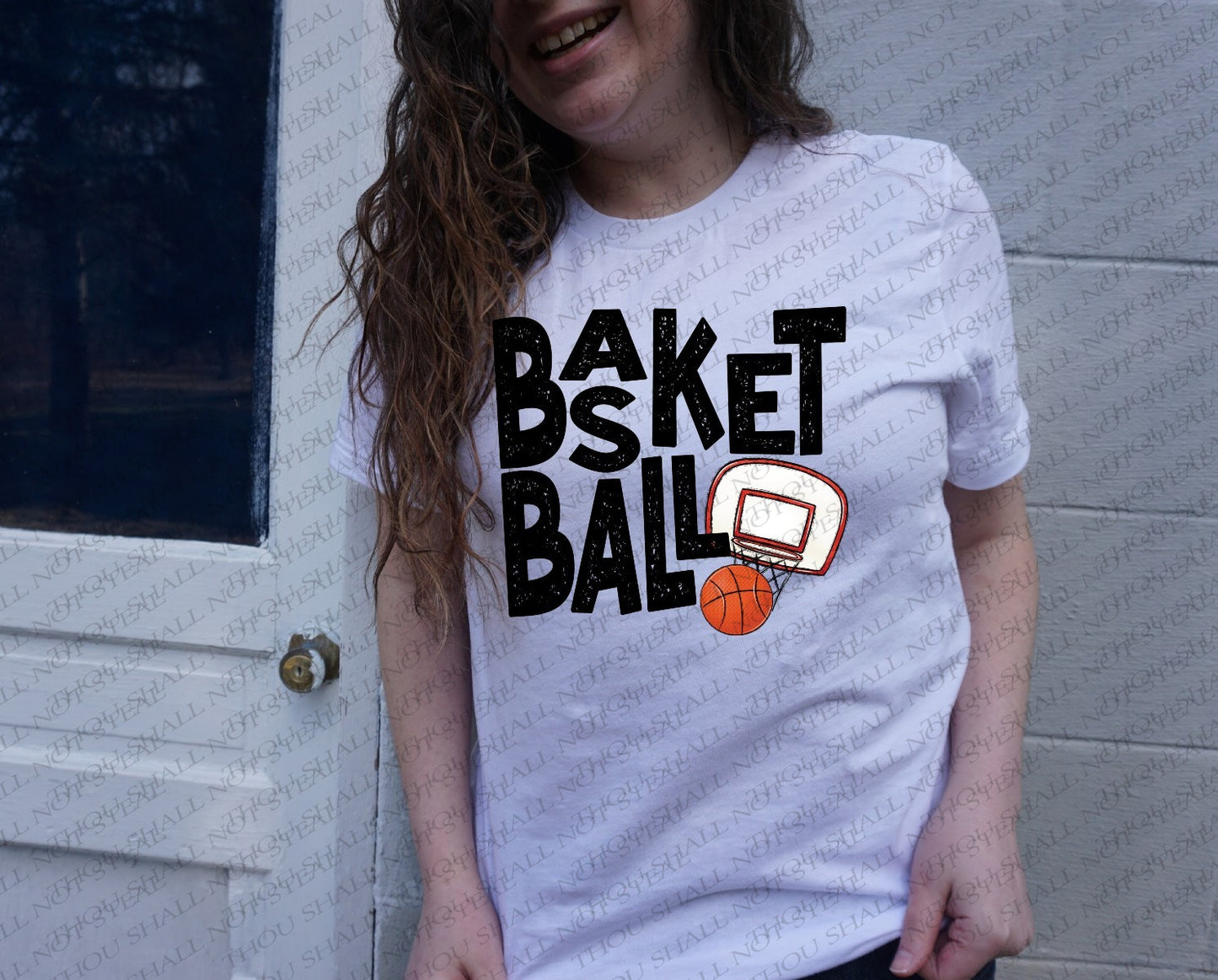 13-150 Basketball with Rim tee