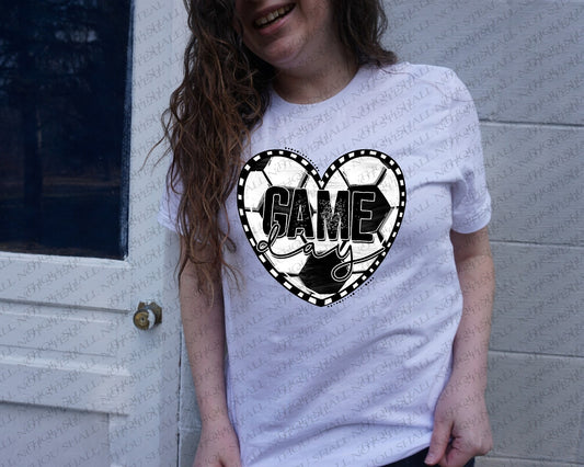 13-154 Game Day Soccer Heart tee