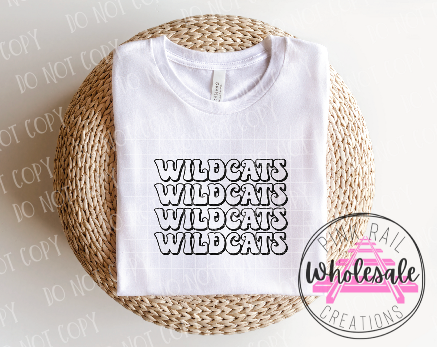 13-36 Wildcats Retro Stack Completed Tee