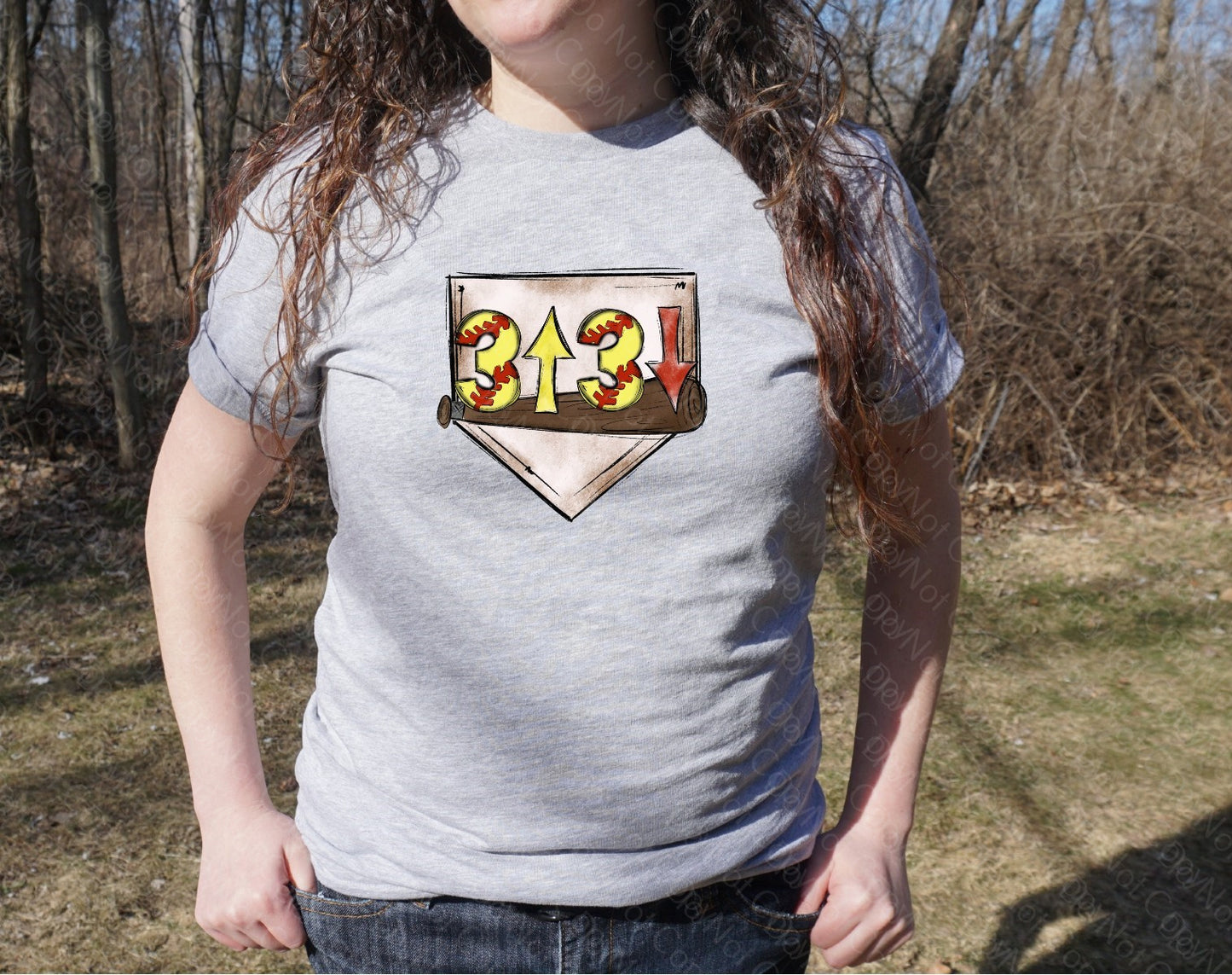 13-60 3 UP 3 DOWN SOFTBALL TEE