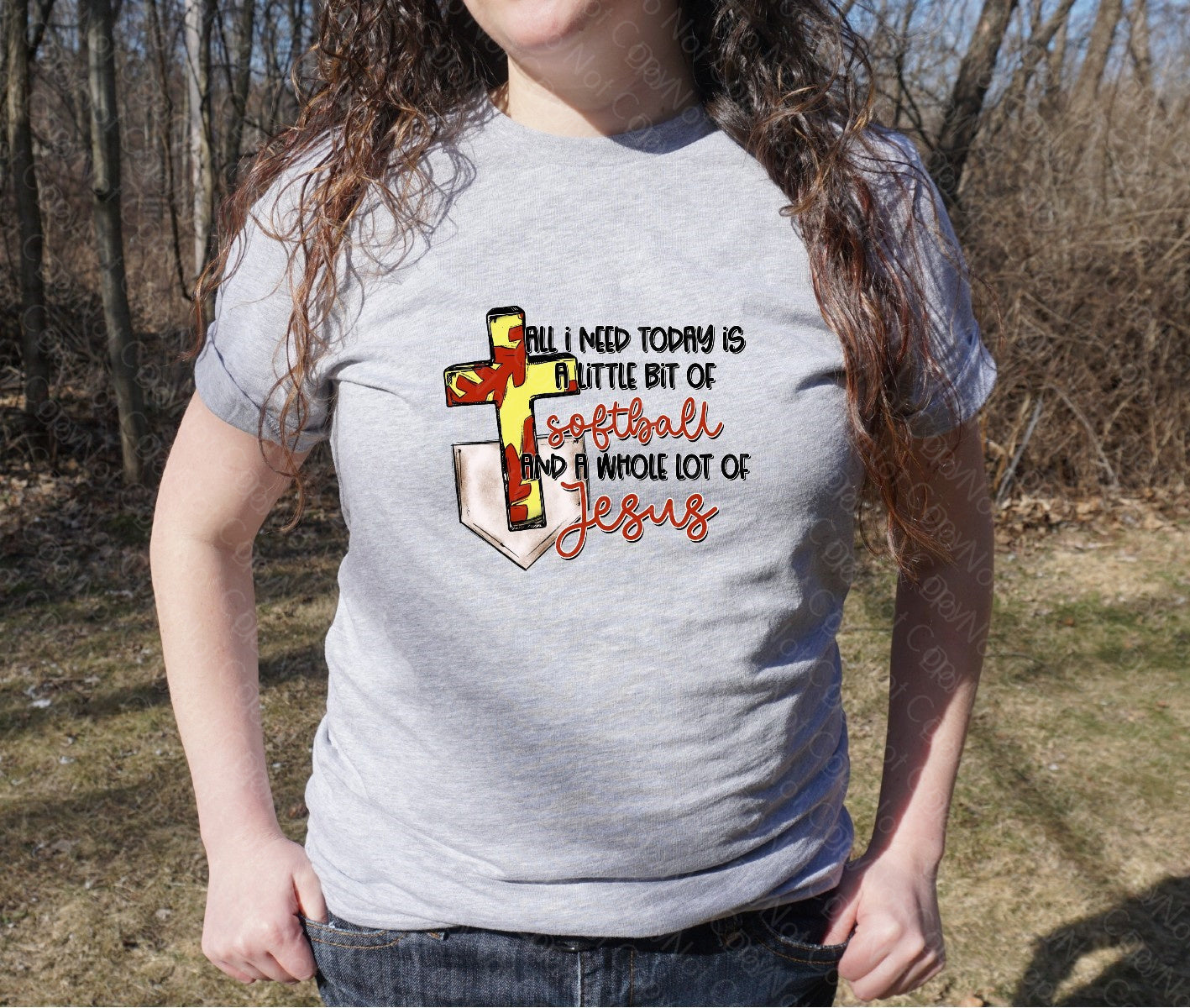 13-73 SOFTBALL AND JESUS TEE