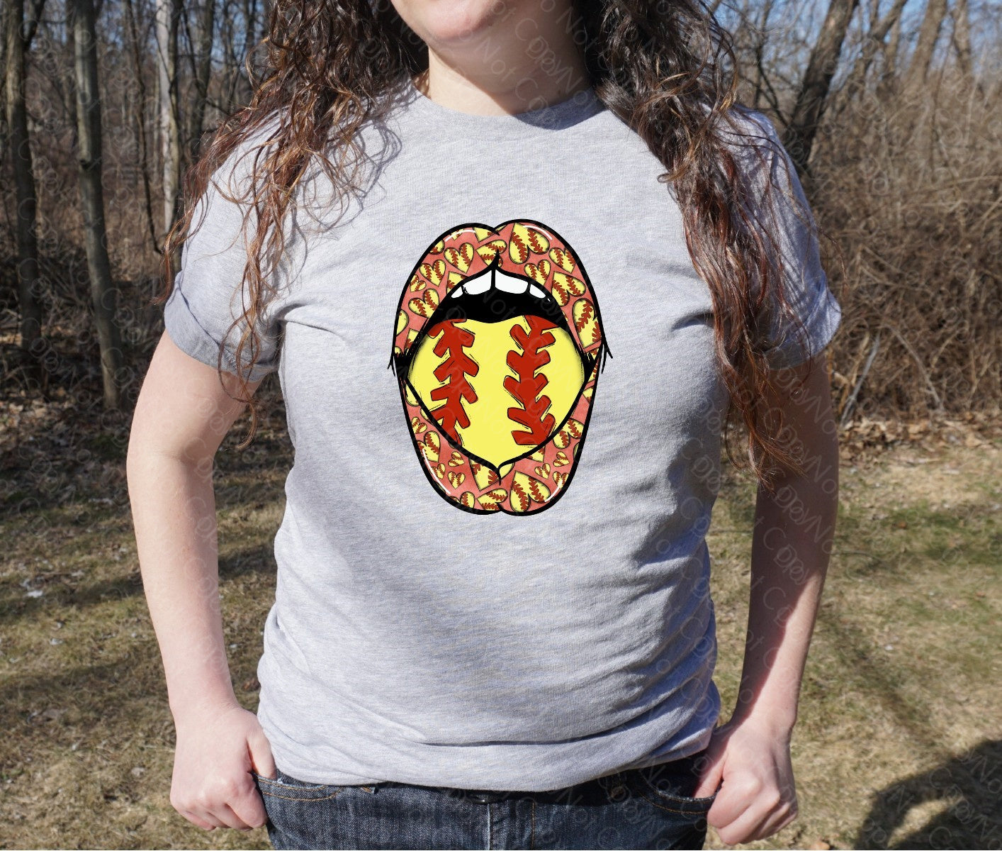 13-77 SOFTBALL TONGUE 2 TEE