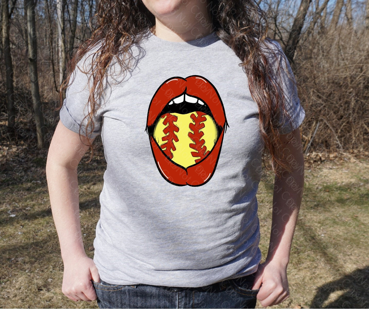 13-78 SOFTBALL TONGUE TEE