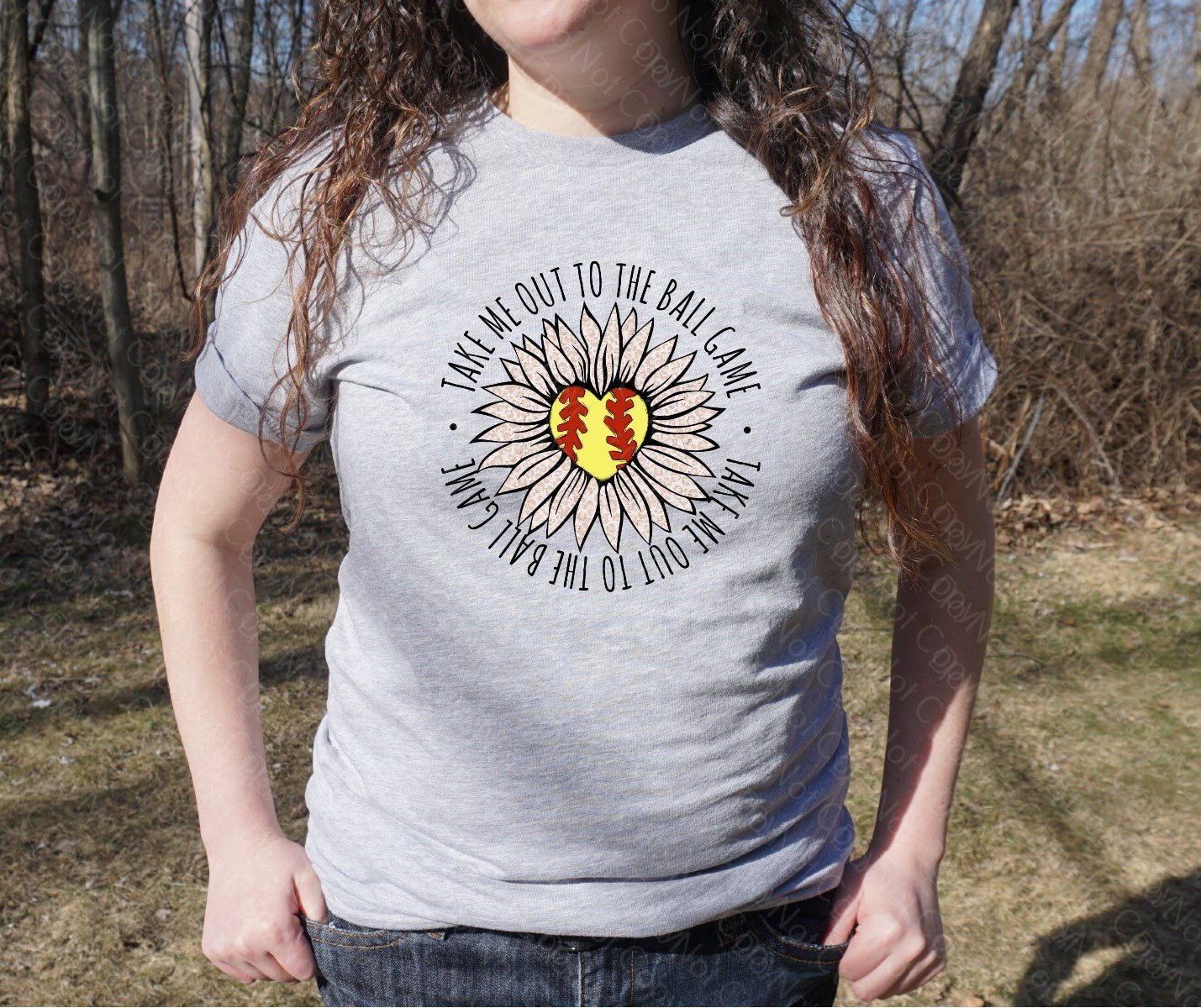 13-82 TAKE ME OUT TO THE BALLGAME SOFTBALL TEE