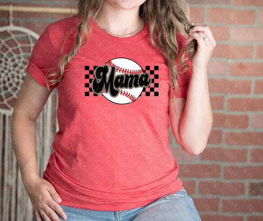 13-91 leopard baseball mama tee