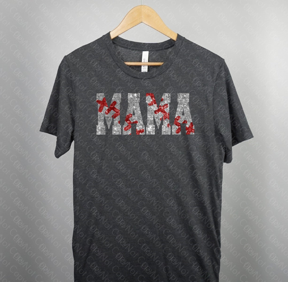13-98 mama sequin baseball tee