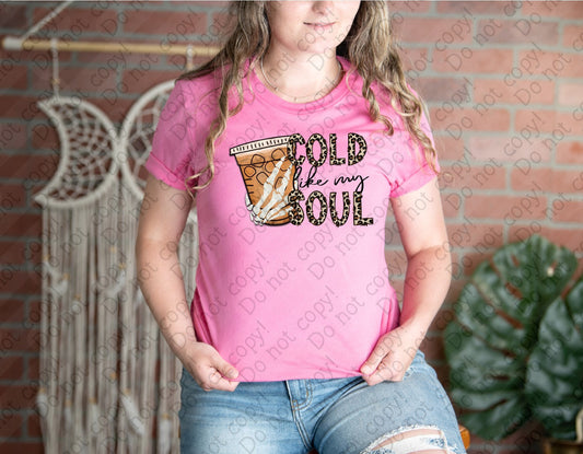 15-50 Cold like my Soul Skeleton Hand Tee