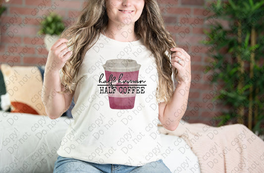 15-56 Half Human Half Coffee Tee