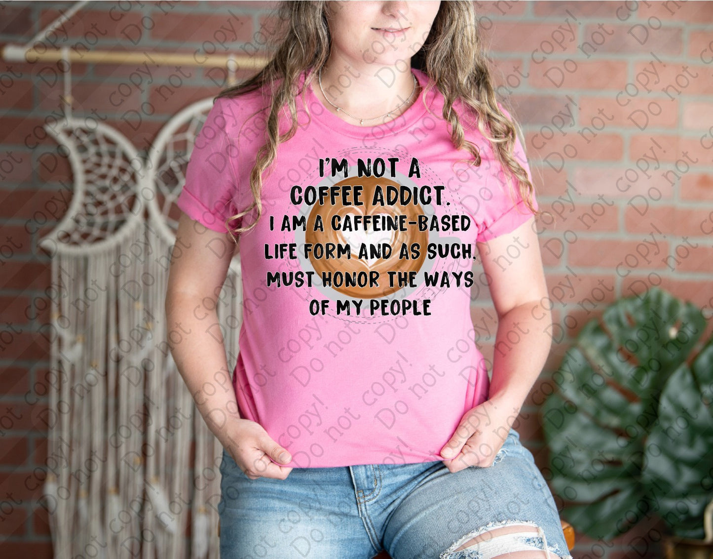 15-67 Not a Coffee Addict I'm a Caffeine Based Life Form Tee