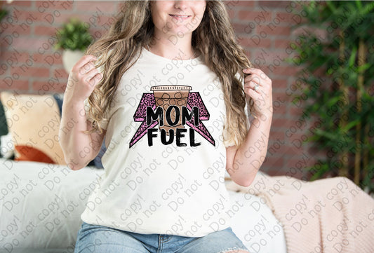 15-74 Mom Fuel with Pink Lightning Bolts tee