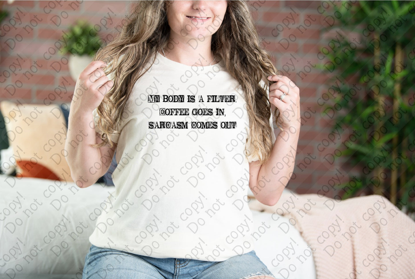 15-76 My body is a filter coffee goes in sarcasm comes out tee