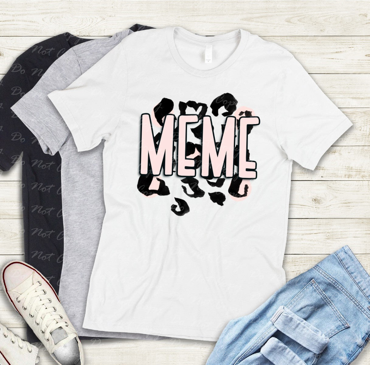 17-09 Meme cheetah print Tee