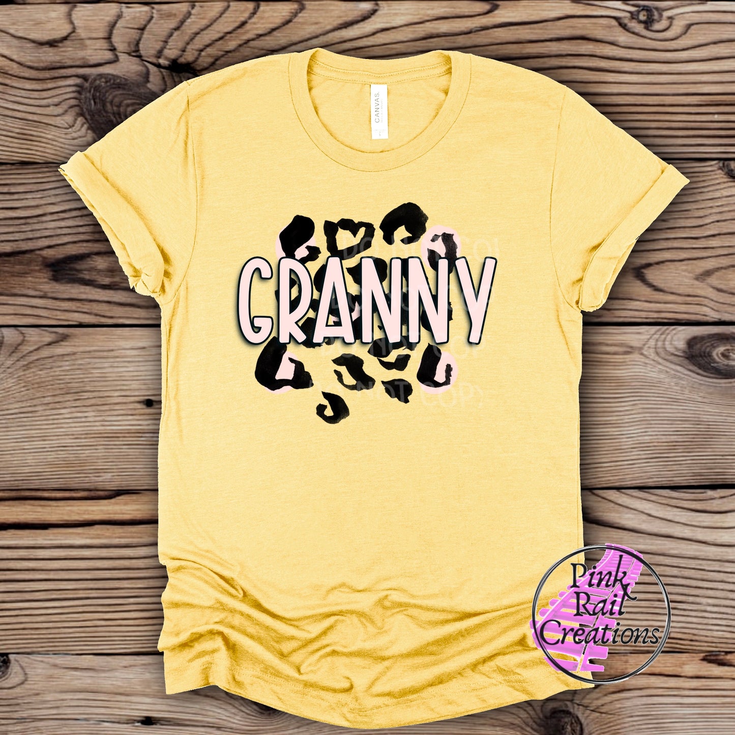 17-13 Granny cheetah print Completed Tee