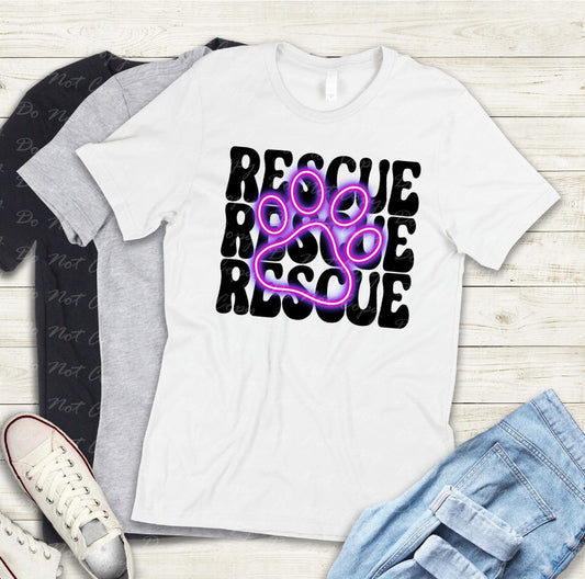 19-01d rescue paw purple Tee